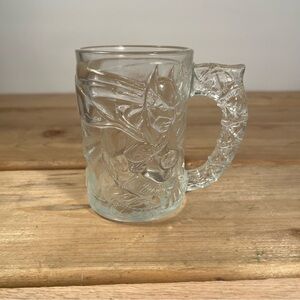 Vintage McDonald's Batman Forever Collectors Glass 4” Cup Mug 1995 DC Comics